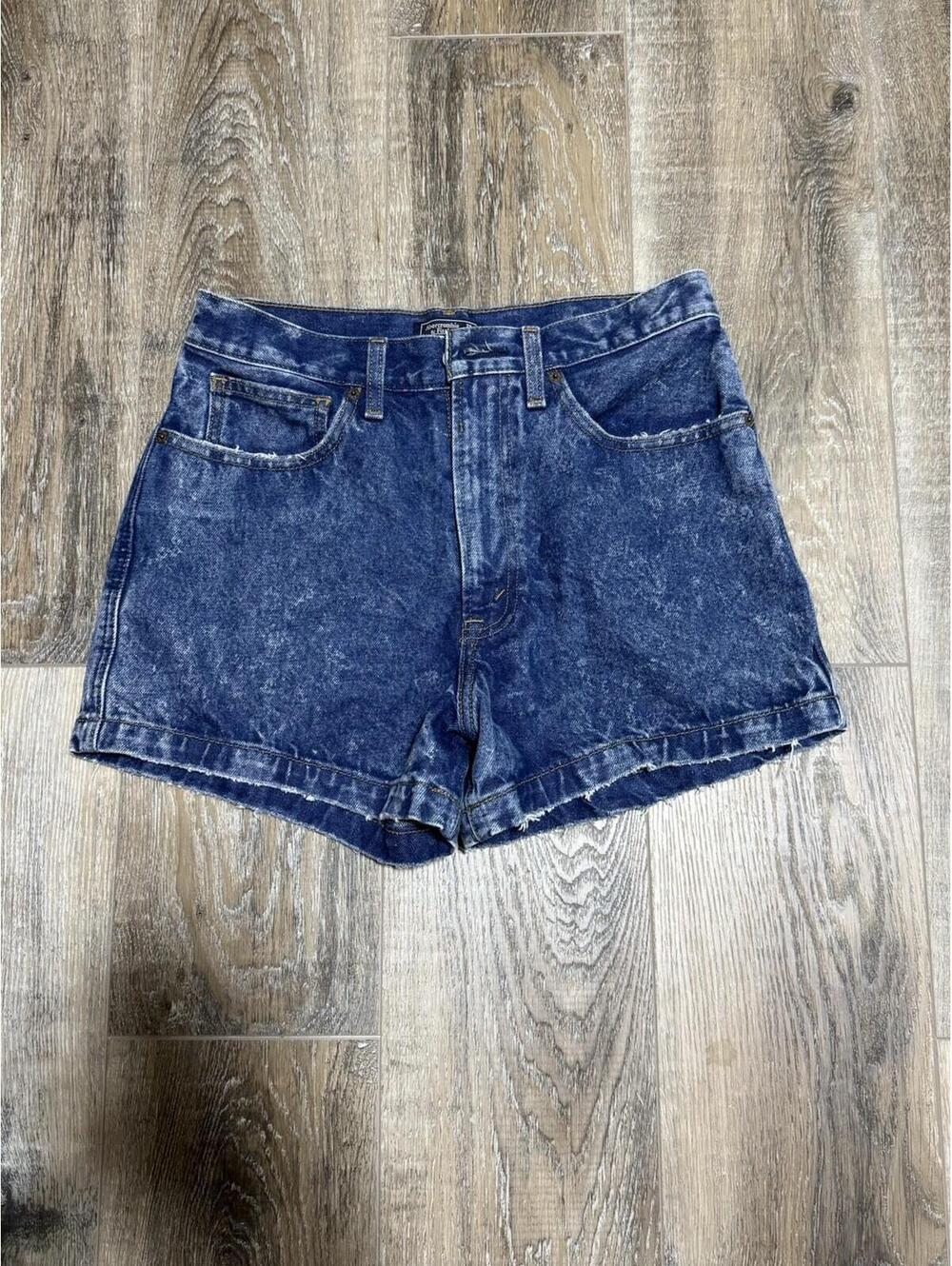 Abercrombie & Fitch Natural Rise Short Acid Wash High Waist 28 Boho 90s Classic